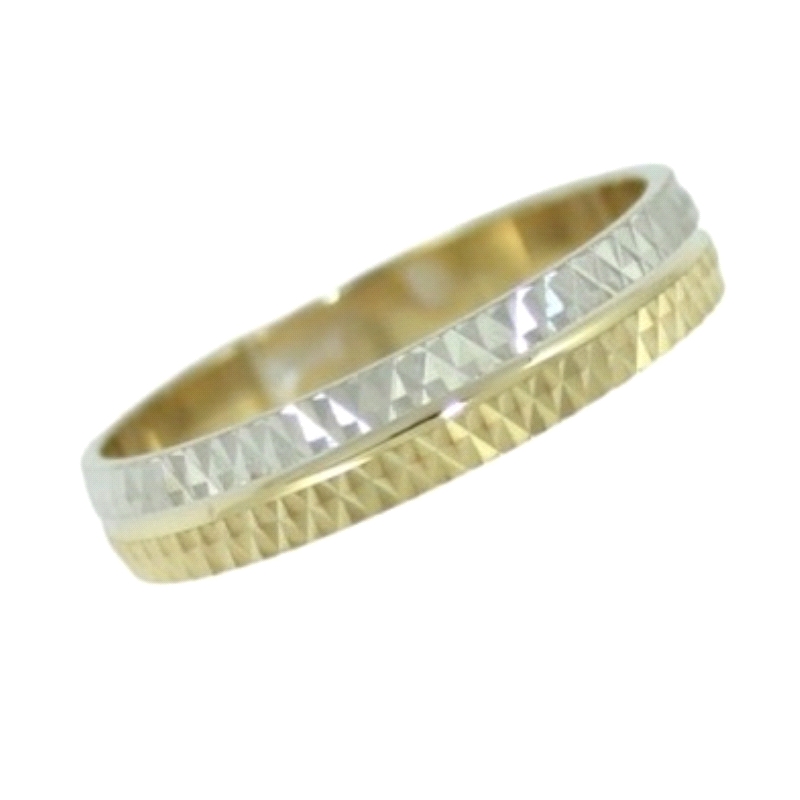 <STRONG>Alianza 4mm estrellada oro amarillo y blanco 18k</STRONG>. <STRONG>Alianza</STRONG> bicolor en<STRONG> 4mm</STRONG> fabr