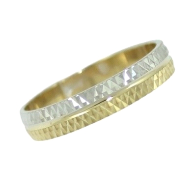 <STRONG>Alianza 4mm estrellada oro amarillo y blanco 18k</STRONG>. <STRONG>Alianza</STRONG> bicolor en<STRONG> 4mm</STRONG> fabr