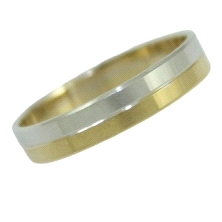 <STRONG>Alianza 4mm</STRONG> brillo <STRONG>oro 18k</STRONG> amarillo y blanco. <STRONG>Alianza</STRONG> plana para <STRONG>boda