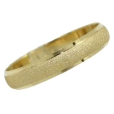 Anillo boda 4mm arenada<BR>Anillo de&nbsp;4 mm centro arenado<BR>Fabricado en oro de 18 kilates