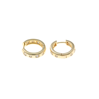 <STRONG>Pendiente Salvatore 211A0158</STRONG> aro circonitas dorado. <STRONG>Pendientes</STRONG> para <STRONG>mujer Salvatore 21