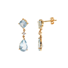 <STRONG>Pendiente Salvatore 247A0083</STRONG> topacio azul mujer. <STRONG>Pendientes Salvatore 247A0083</STRONG> fabricados en <