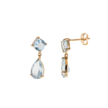 <STRONG>Pendientes Salvatore 247A0079</STRONG> chapado <STRONG>topacio azul</STRONG>. <STRONG>Pendientes</STRONG> de <STRONG>pla