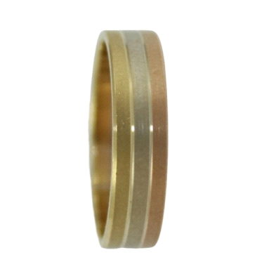 <STRONG>Alianza oro 18 kilates 4.</STRONG>5mm con&nbsp;3 bandas mate. <STRONG>Alianza</STRONG> de boda fabricada en <STRONG>oro<