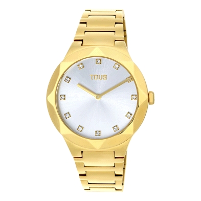 <STRONG>Reloj Tous dorado 200351053</STRONG>. Reloj Tous para mujer dorado con caja y correa de acero inoxidable con IP dorado y