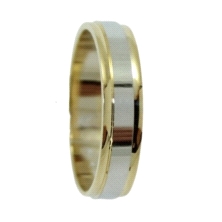 <STRONG>Alianza 4mm oro 18k bicolor</STRONG> brillo. <STRONG>Alianza</STRONG> de <STRONG>boda</STRONG> en 4mm con acabado totalm