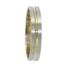 <STRONG>Alianza 4mm oro blanco y amarillo 18k</STRONG>. <STRONG>Alianza </STRONG>para&nbsp;<STRONG>boda</STRONG> plana con termi