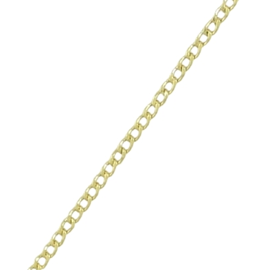 Cadena oro 9 kilates barbaba abierta 2mm 60cm<BR>Cadena barbada en 9 kilates con eslabones abiertos con un ancho de 2mm, cierre 