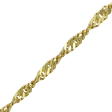 Cadena oro 9 kilates 3x1 45cm<BR>Cadena 9 kilates con eslabones modelo 3x1. Ancho de la cadena 1mm con&nbsp;cierre de reasa y un