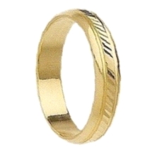 <STRONG>Alianza</STRONG> 4mm <STRONG>oro</STRONG> rayada. <STRONG>Alianza</STRONG> para <STRONG>boda</STRONG> de 4mm en brillo c