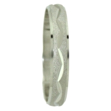 <STRONG>Alianza</STRONG> 4mm <STRONG>oro blanco</STRONG> zig zag. <STRONG>Alianza</STRONG> de 4mm con terminacion arenada y tall