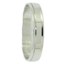 <STRONG>Alianza</STRONG> plana lisa 4mm<STRONG> oro blanco</STRONG>. <STRONG>Alianza</STRONG> fabricada en <STRONG>oro blanco</S