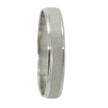 <STRONG>Alianza</STRONG> 3.5mm oro blanco matizada. <STRONG>Alianza</STRONG> de 3.5mm matizada con los filos en brillo fabricada