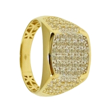 <STRONG>Anillo oro hombre cuajado circonitas</STRONG>. <STRONG>Anillo</STRONG> para <STRONG>hombre</STRONG> fabricado en <STRONG