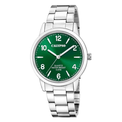 <STRONG>Reloj Calypso hombre K5858/5 acero verde</STRONG>. <STRONG>Reloj Calypso</STRONG> de acero inoxidable para<STRONG> hombr