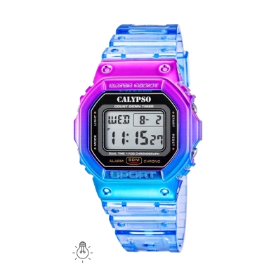 <STRONG>Reloj Calypso K5874/3&nbsp;digital azul y morado</STRONG>. <STRONG>Reloj Calypso K5874/3</STRONG> unisex&nbsp;digital co