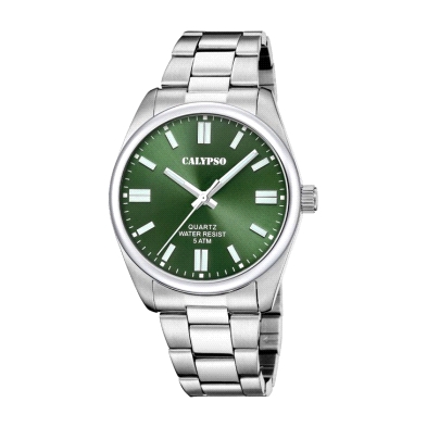 <STRONG>Reloj Calypso K5862/5</STRONG> para <STRONG>hombre</STRONG> verde. Elegante reloj para caballero Calypso con esfera colo