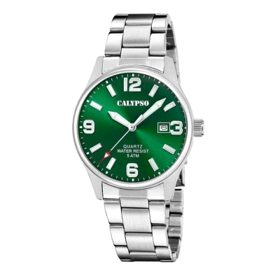 <STRONG>Reloj Calypso verde</STRONG> para <STRONG>hombre K5860/6</STRONG>. Reloj Calypso de <STRONG>acero inoxidable</STRONG> co