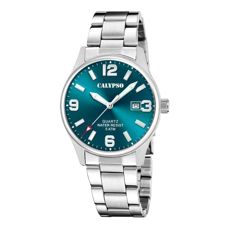 <STRONG>Reloj Calypso hombre K5860/5</STRONG> verde petróleo.&nbsp;<STRONG>Reloj Calypso K5860/5</STRONG> de acero inoxidable co