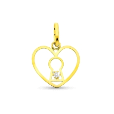<STRONG>Colgante oro corazón</STRONG> con <STRONG>cerradura</STRONG>. <STRONG>Colgante</STRONG> de<STRONG> mujer</STRONG> con fo