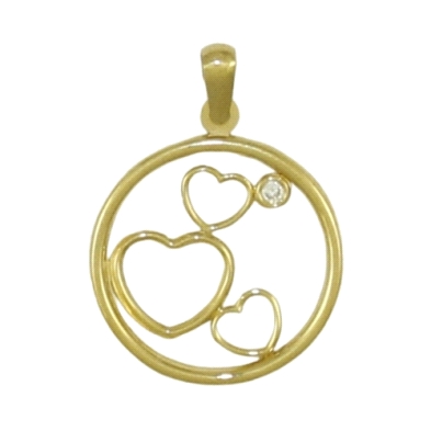 <STRONG>Colgante corazones oro 18mm</STRONG>. Si quieres tener un detalle el <STRONG>dia</STRONG> de<STRONG> San Valentín</STRON