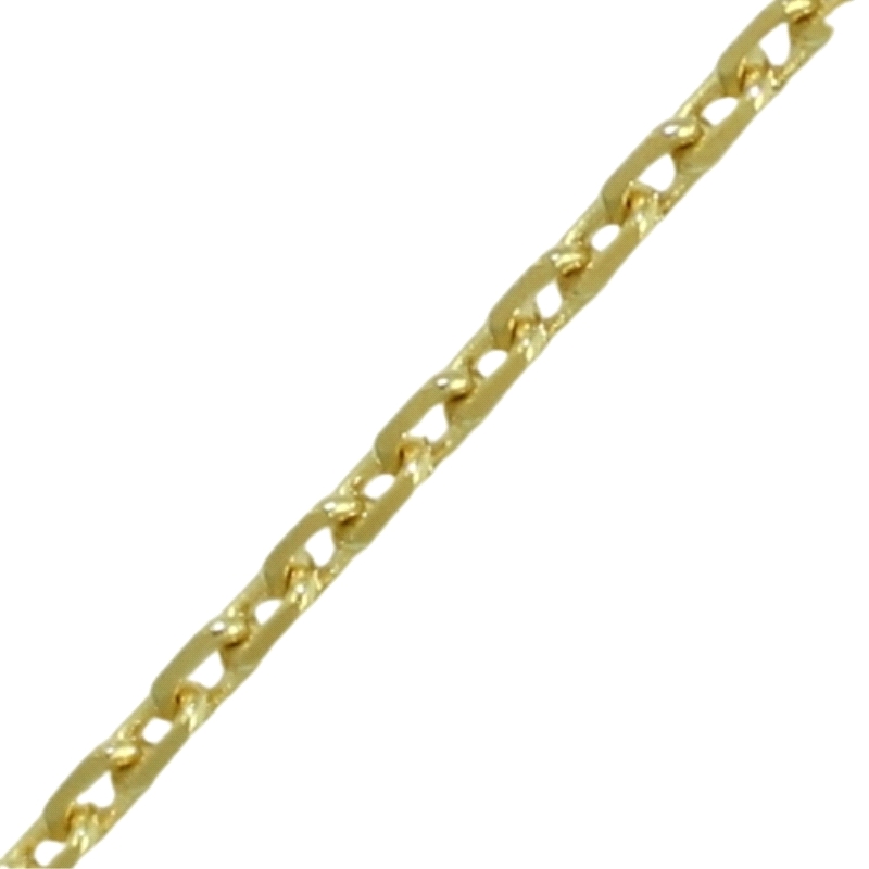 Cadena 9 kilates forzada 50cm&nbsp;&nbsp; <BR>Cadena oro 9 kilates con eslabones forzados de 1mm aprx de ancho cierre de reasa y