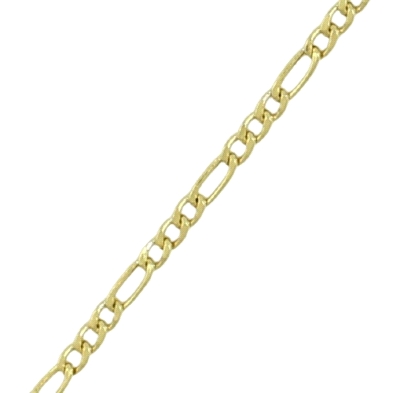 Cadena oro 9 kilates 3x1 45cm<BR>Cadena 9 kilates con eslabones modelo 3x1. Ancho de la cadena 1mm con&nbsp;cierre de reasa y un
