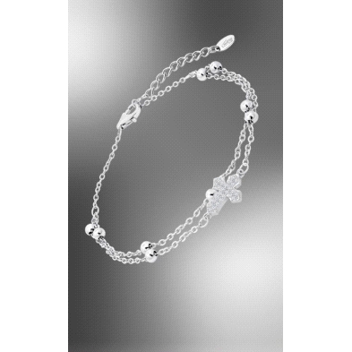 <STRONG>Pulsera Lotus mujer</STRONG> doble con <STRONG>cruz LP3816-2/1</STRONG>. <STRONG>Pulsera Lotus</STRONG> para <STRONG>muj