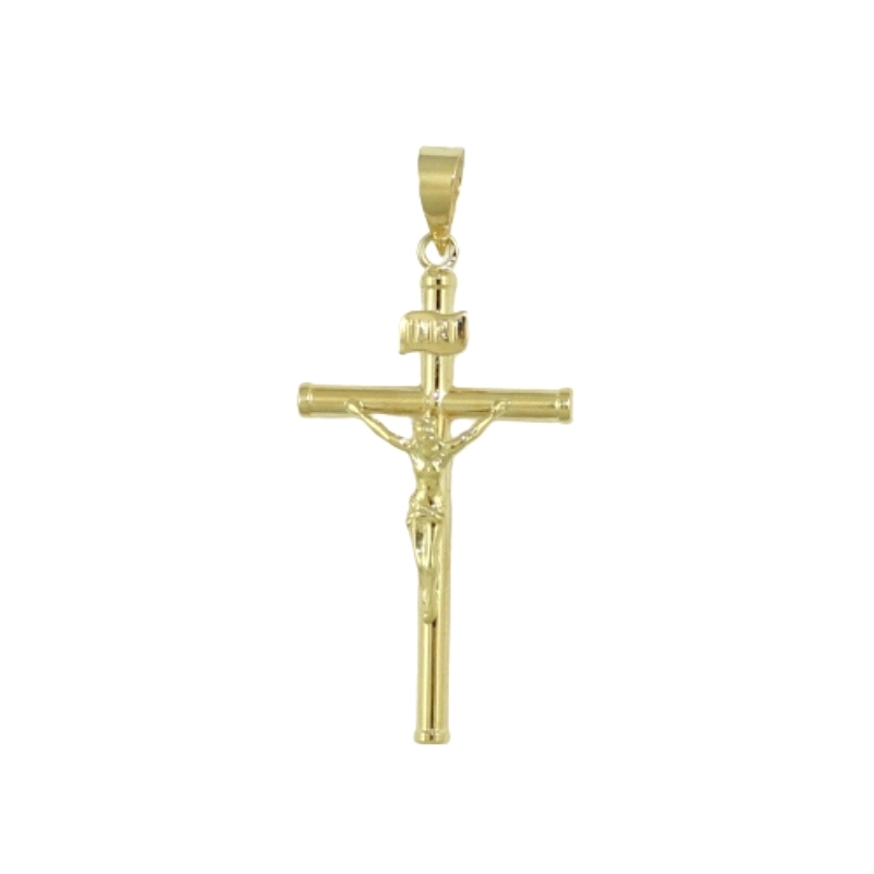 <STRONG>Cruz con cristo oro 9 kilates 21mm</STRONG>. <STRONG>Cruz</STRONG> de tubo con <STRONG>cristo</STRONG> en<STRONG> reliev