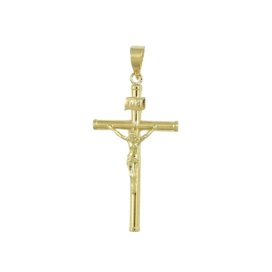 <STRONG>Cruz con cristo oro 9 kilates 21mm</STRONG>. <STRONG>Cruz</STRONG> de tubo con <STRONG>cristo</STRONG> en<STRONG> reliev