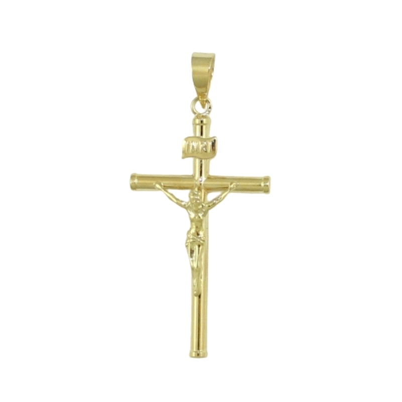 <STRONG>Cruz con cristo oro 9 kilates 25mm</STRONG>. <STRONG>Cruz&nbsp;</STRONG>de<STRONG> tubo</STRONG> con <STRONG>cristo</STR