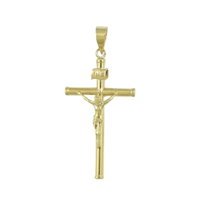 <STRONG>Cruz con cristo oro 9 kilates 25mm</STRONG>. <STRONG>Cruz&nbsp;</STRONG>de<STRONG> tubo</STRONG> con <STRONG>cristo</STR