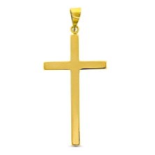 <STRONG>Cruz plana lisa oro 9 kilates</STRONG>. <STRONG>Cruz plana</STRONG> fabricada en <STRONG>oro</STRONG> de <STRONG>9 kilat