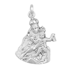 <STRONG>Medalla plata busto Virgen del Carmen 31mm</STRONG>. Medalla silueta de la Virgen del Carmen con un alto de 31mm fabrica