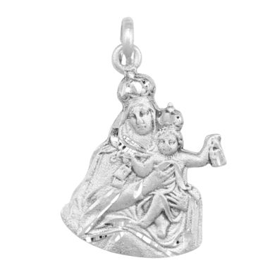 <STRONG>Medalla plata busto Virgen del Carmen 31mm</STRONG>. Medalla silueta de la Virgen del Carmen con un alto de 31mm fabrica