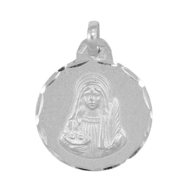 <P>Medalla <STRONG>Santa Lucia</STRONG> <BR>Medida: 19mm (sin incluir asa)<BR>Fabricada en <STRONG>Plata de 1ª Ley</STRONG><BR><