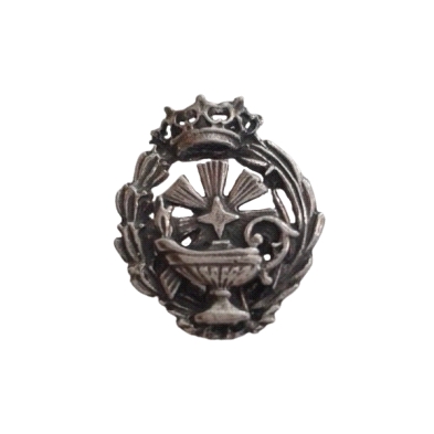 Emblema profesional de Quimica. Insignia profesional fabricada en plata de primera ley (925 milesimas). Insignia de solapa, una Emblema profesional de Quimica. Insignia profesional fabricada en plata de primera ley (925 milesimas). Insignia de solapa, una
