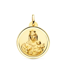 <STRONG>Medalla 24 mm Virgen del Carmen oro 18k bisel</STRONG>. <STRONG>Medalla</STRONG> de la <STRONG>Virgen del Carmen</STRONG