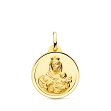 <STRONG>Medalla 20 mm Virgen del Carmen oro 18k bisel</STRONG>.<STRONG> Medalla</STRONG> de la <STRONG>Virgen del Carmen</STRONG