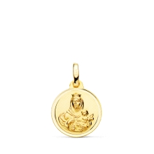 <STRONG>Medalla 14 mm Virgen del Carmen oro 18k bisel</STRONG>. <STRONG>Medalla</STRONG>&nbsp;con la<STRONG> Virgen del Carmen</