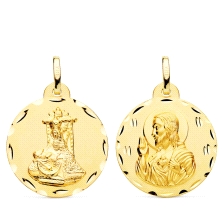 <STRONG>Medalla 24 mm Virgen de las Angustias escapulario oro 18k tallas</STRONG>. <STRONG>Medalla</STRONG> de 24 mm de diametro