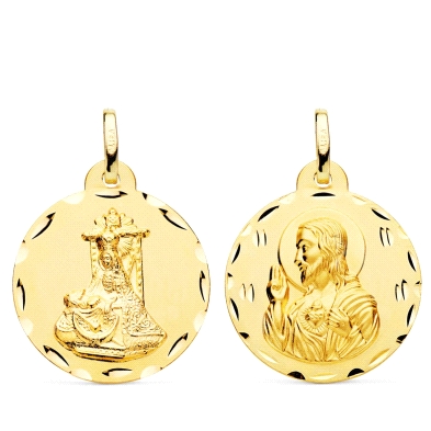 <STRONG>Medalla 24 mm Virgen de las Angustias escapulario oro 18k tallas</STRONG>. <STRONG>Medalla</STRONG> de 24 mm de diametro