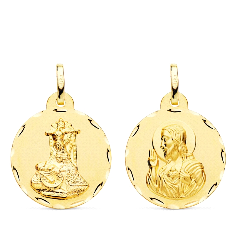 <STRONG>Medalla 22 mm Virgen de las Angustias escapulario oro 18k tallas</STRONG>. <STRONG>Medalla</STRONG> de 22mm de diametro 