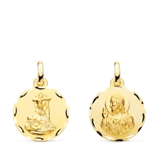 <STRONG>Medalla 16 mm Virgen de las Angustias escapulario oro 18k tallas</STRONG>. <STRONG>Medalla</STRONG> de 16mm de diametro