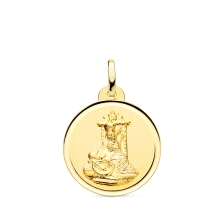 <STRONG>Medalla 18 mm virgen de las Angustias oro 18k bisel</STRONG>. <STRONG>Medalla</STRONG> de la <STRONG>Virgen de las Angus