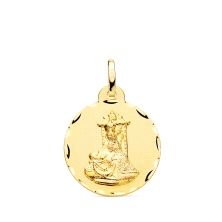 <STRONG>Medalla 20 mm Virgen de las Angustias oro 18k tallas</STRONG>. <STRONG>Medalla</STRONG> con la <STRONG>Virgen de las Ang