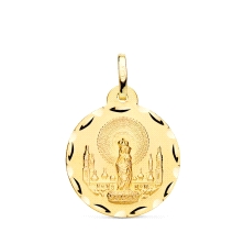 <STRONG>Medalla 22 mm Virgen del Pilar oro 18k tallas</STRONG>.<STRONG> Medalla</STRONG> de la <STRONG>Virgen del Pilar</STRONG>