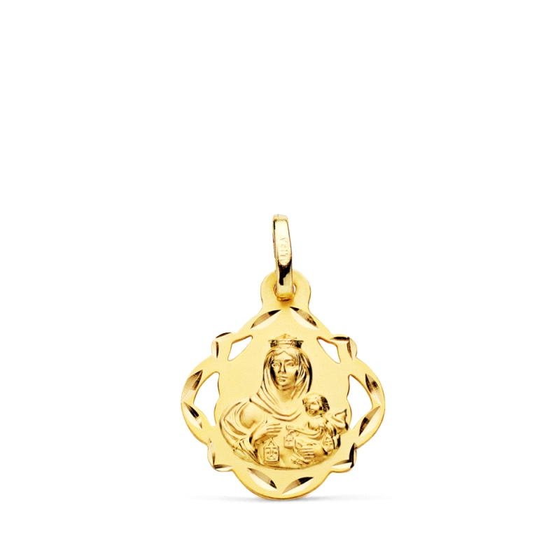 <P><STRONG>Medalla&nbsp;16 mm Virgen del Carmen pandereta calada oro 18k</STRONG>.<STRONG> Medalla</STRONG> de la<STRONG> Virgen