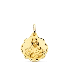 <STRONG>Medalla 18 mm Virgen del Carmen pandereta oro 18k</STRONG>. <STRONG>Medalla</STRONG> de la <STRONG>Virgen del Carmen</ST