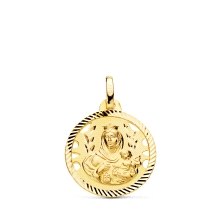 <STRONG>Medalla 18 mm Virgen del Carmen calada oro 18k helice</STRONG>. <STRONG>Medalla </STRONG>de la <STRONG>Virgen del Carmen